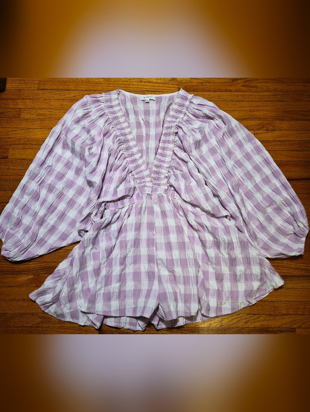 Mabel Plaid Romper Size Large
